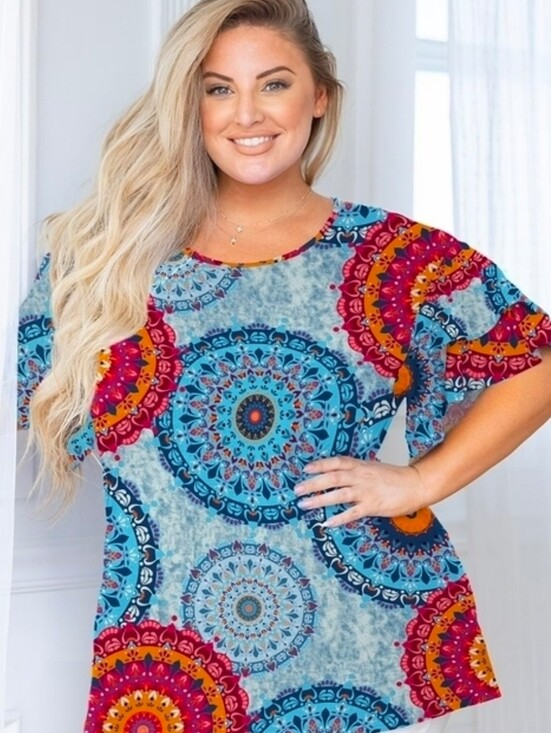 landroiy Tops - Boho Mandala Paisely Top Size 2XL